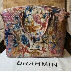 Brahmin Duxbury STARLIGHT SATCHEL and Credit Card Wallet- Brand New